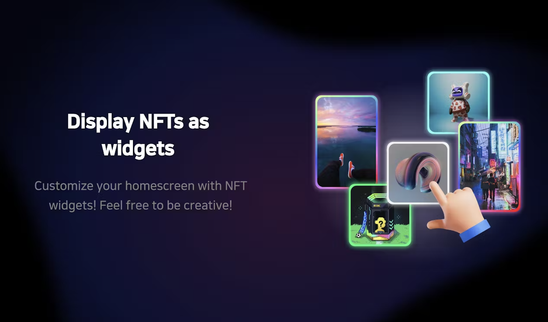 Wez NFT Gallery app displaying various NFTs